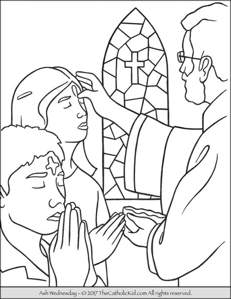 lent ash wednesday coloring page