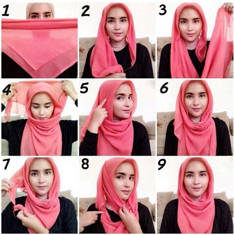 inspirasi tutorial hijab segi empat terbaru