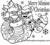 Coloring Christmas Minions Pages Cool December Color Print Merry Kids Minion Xmas Printable Drawing Teenagers Santa Decoration Youngsters Getcolorings Part sketch template