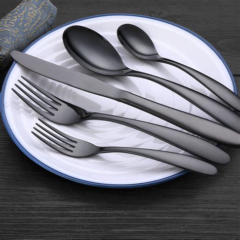 silverware sets jow  pieces stainless steel flatware set service   tableware cutlery set