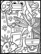 Stoner Trippy Marijuana Dementia Downloadable Morty sketch template