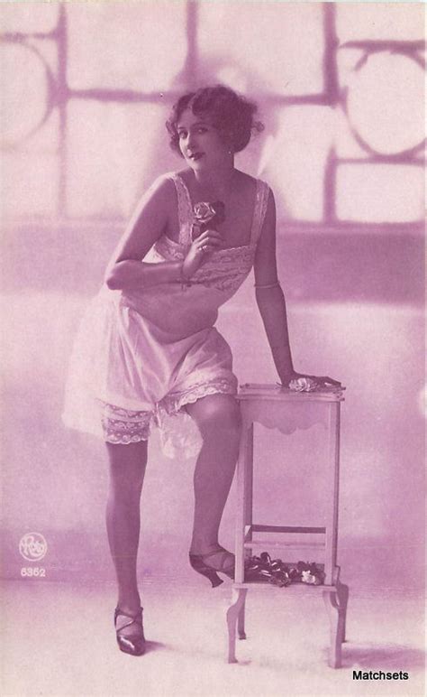 Risque Lingerie Woman French Circa 1920 Roto 6362 Other Unsorted