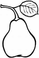 Pear Coloring Pages Fruit Designlooter Tasty Drawings sketch template
