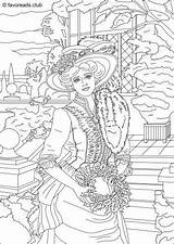 Coloring Victorian Era Fashion Lady Ladies Pages Adult Drawing Para Christmas Color Tablero Seleccionar Dibujos Pintar Books Favoreads sketch template