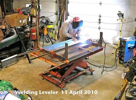 adjustable height welding table  ronald homemade adjustable height welding table based