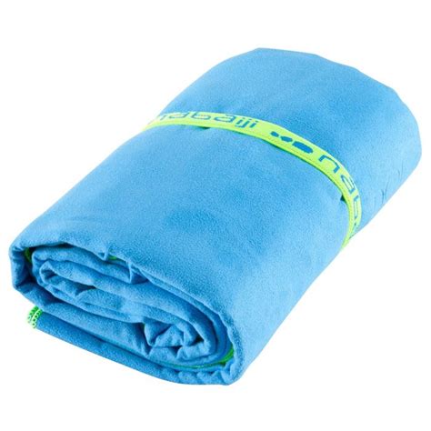 microfibre towel ultra compact size xl    cm blue decathlon