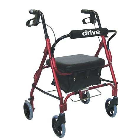 junior rollator walker  padded seat  backrest ideal medical supply