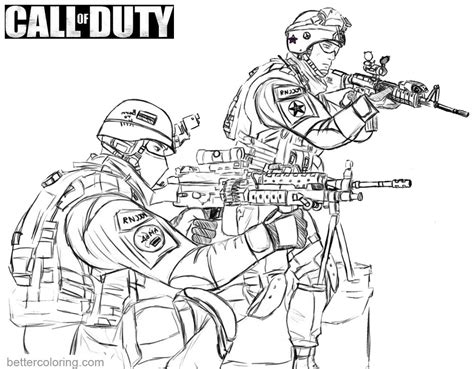 call  duty coloring pages black ops sketch  printable coloring