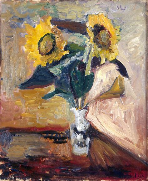 henri matisse   vase de tournesols   musee de lermitage saint petersbourg