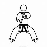 Karate Colorear Postura Ultracoloringpages sketch template