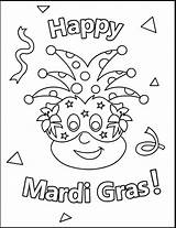Gras Mardi Coloring Pages Happy Printable Print sketch template
