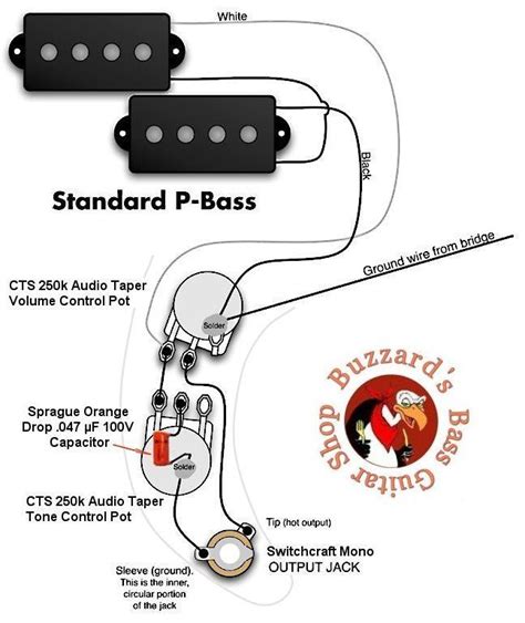 bass guitar volume wiring diagram