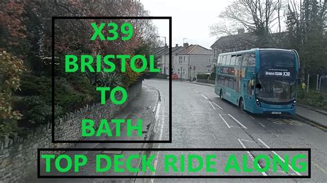 bristol  bath bus ride upper deck view  full journey route