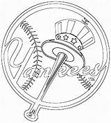 Yankees Coloring York Logo Baseball Pages Clipart Popular Library sketch template