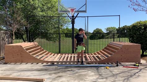 how to build a miniramp halfpipe in your backyard timelapse youtube