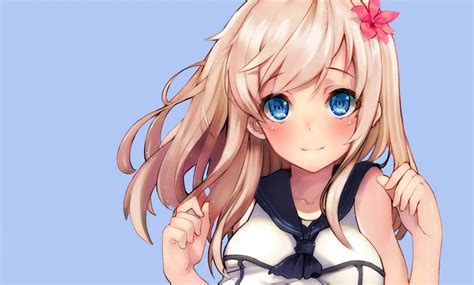 Download 1920x1080 Anime Girl Blonde Blue Eyes Kancolle Shimakaze