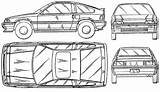 Crx Zeichnung Maustaste Rechten Autoautomobiles sketch template