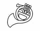 Trompa Corno Instrumentos Colorear Viento Disegno Desenho Strumenti Cor Musicais Dibuixos Dibuix Fiato Acolore Musicals Sopro Harmonie Coloringcrew sketch template