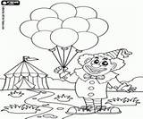 Coloring Pages Clown Balloons Printable Choose Board Circus sketch template