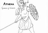 Athena Coloring4free Goddess sketch template
