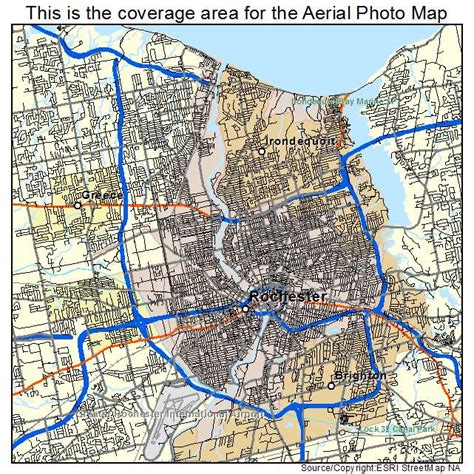 aerial photography map  rochester ny  york
