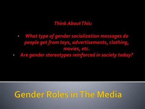 Ppt Gender Roles In The Media Powerpoint Presentation