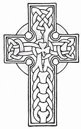 Coloring Crosses Keltische Kreuz Kreuze Knots Woodcarving Carving Keltisch Crowly Ausmalbild sketch template