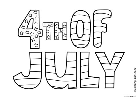 july celebration  coloring page printable