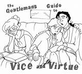 Coloring Gentleman Vice Virtue Guide Pages Book Virtues Epicreads Fan sketch template