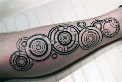 40 gallifreyan tattoo designs for men doctor who ink ideas