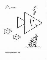 Coloring Triangles Pages Triangle Sheet Color Colouring Kids Print Template Popular Coloringtop sketch template