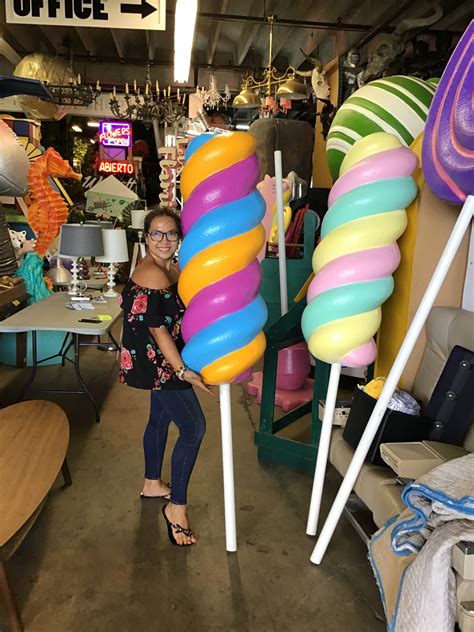 Giant Fake Lollipop Candy Land Prop Colorful Large Lollipop