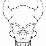Devil Horns Clipartmag Clipart Draw Skull sketch template