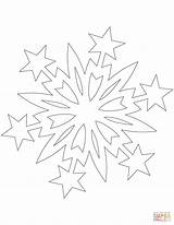 Stars Snowflake Christmas Coloring Pattern Pages Paper Supercoloring Patterns Drawing Template sketch template