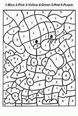 Number Color Coloring Printable Elephant Sheet Print sketch template