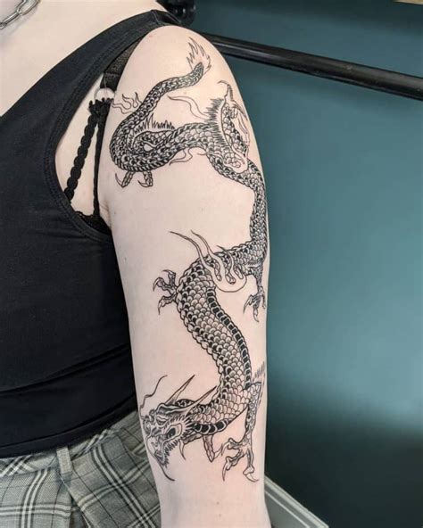 60 Fiery Dragon Tattoos For Women [2024 Inspiration Guide]