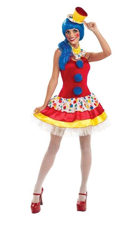 Giggles The Clown Sexy Adult Womens Dress And Hat Fancy Dress Halloween
