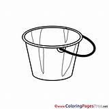 Bucket Sheet Colouring Coloring Pages Title sketch template