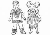 Children Coloring African Pages Clothing Chinese Traditional Zealand Colorkid Print sketch template