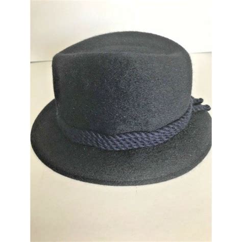 geiger accessories vintage geiger salzburg navy blue felt wool hat