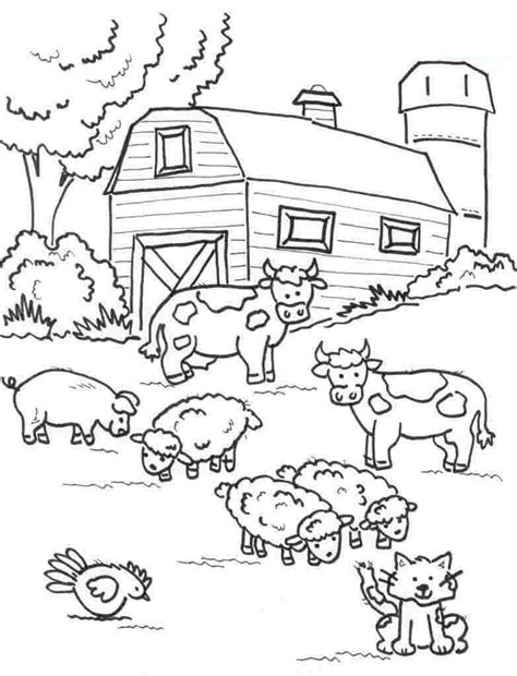 barnyard  coloring page  printable coloring pages  kids