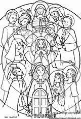 Saints Communion Template sketch template