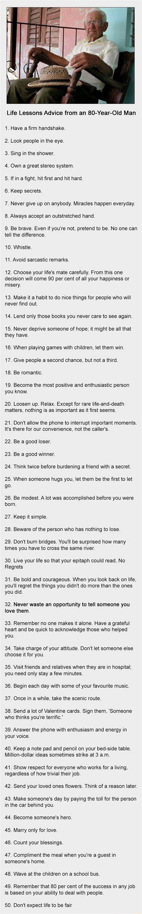 life lessons advice from an 80 year old man 1 have a firm