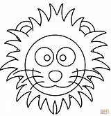 Lion Head Coloring Cartoon Lions Pages Face Drawing Printable Simple Template Getdrawings Facing Right Categories sketch template