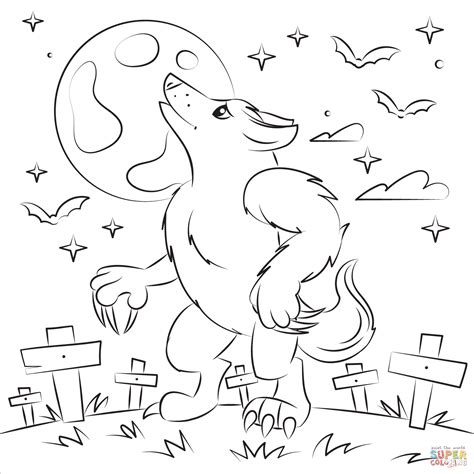 werewolf coloring page  printable coloring pages