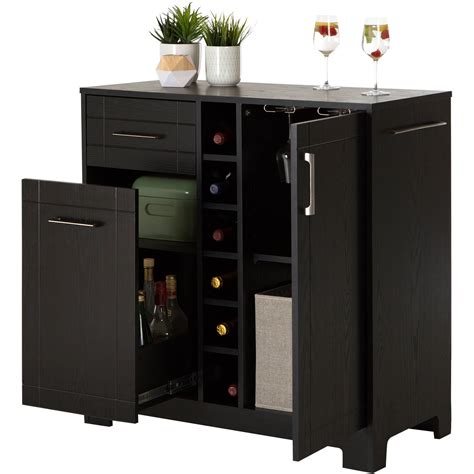 home mini bar liquor cabinet server glass storage wine rack furniture