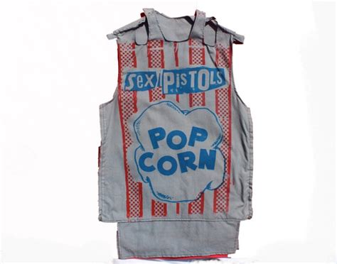 Sex Pistols Popcorn Bondage Vest Top Punk Shirt Grey