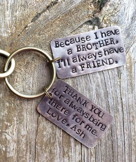 key chain  brothergift  brotherbrother   bridehandstamped personalizedbrotherly