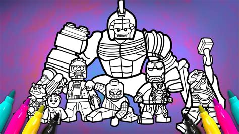 avengers infinitywar coloring page lego superheroes  coloring