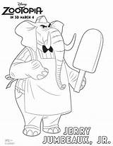 Zootopia Coloring Pages Jerry Jr Disney Sheets Kids Printable Movie Big Mr Colouring Characters Children Printables Activity Book Saw Simple sketch template
